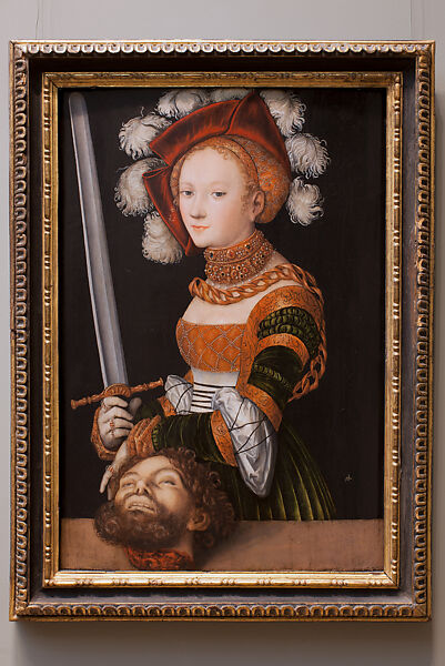Judith with the Head of Holofernes, Lucas Cranach the Elder (German, Kronach 1472–1553 Weimar), Oil on linden