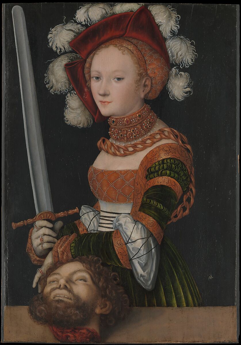 Judith with the Head of Holofernes, Lucas Cranach the Elder  German, Oil on linden