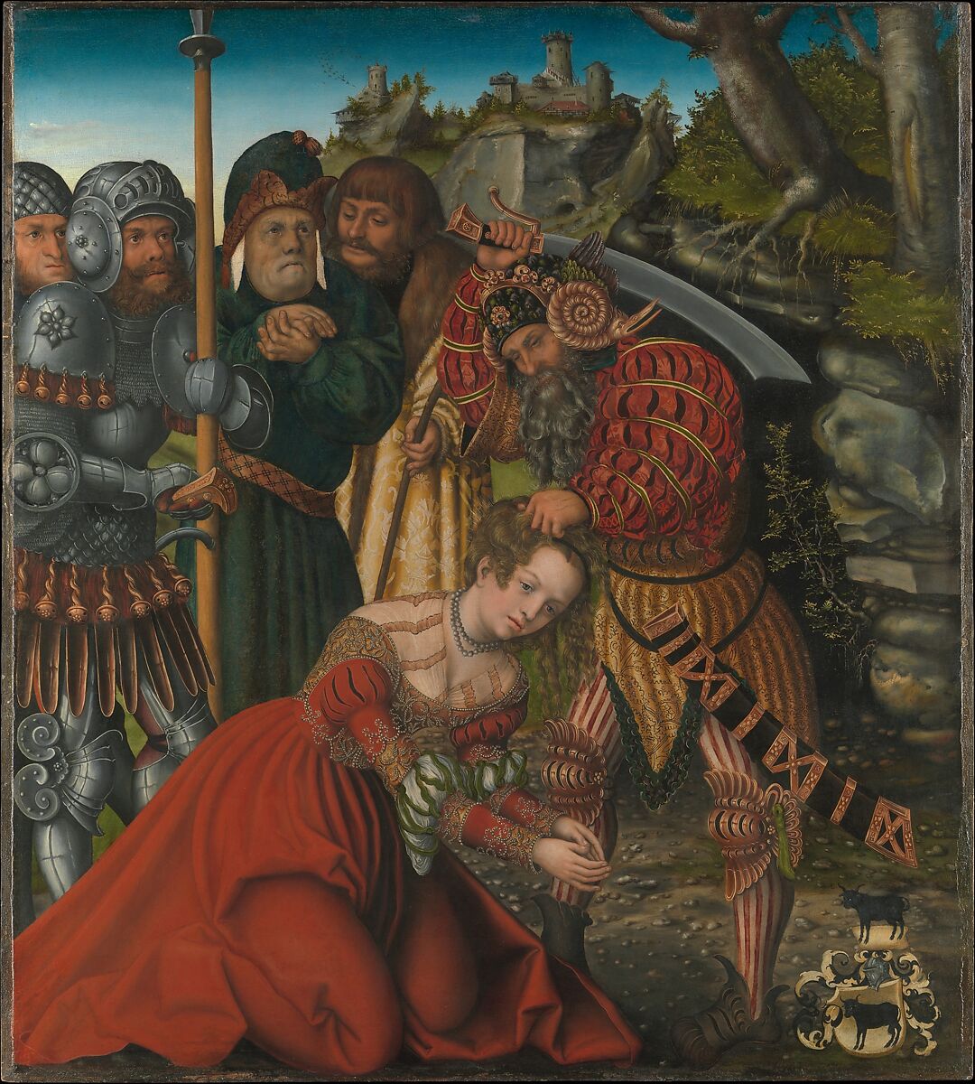 The Martyrdom of Saint Barbara, Lucas Cranach the Elder (German, Kronach 1472–1553 Weimar), Oil on linden 