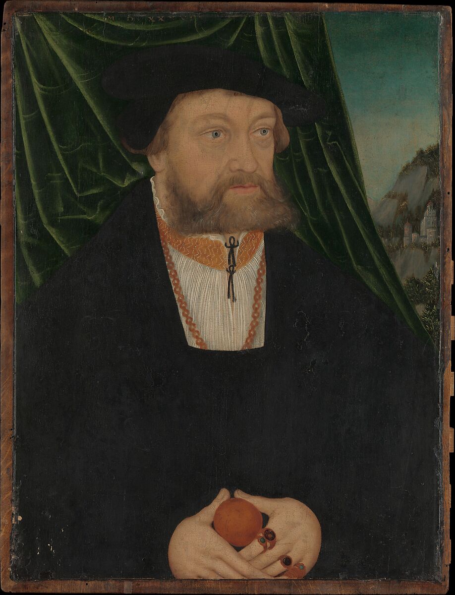 Portrait of a Man, Circle of Lucas Cranach the Elder, Oil on alder 