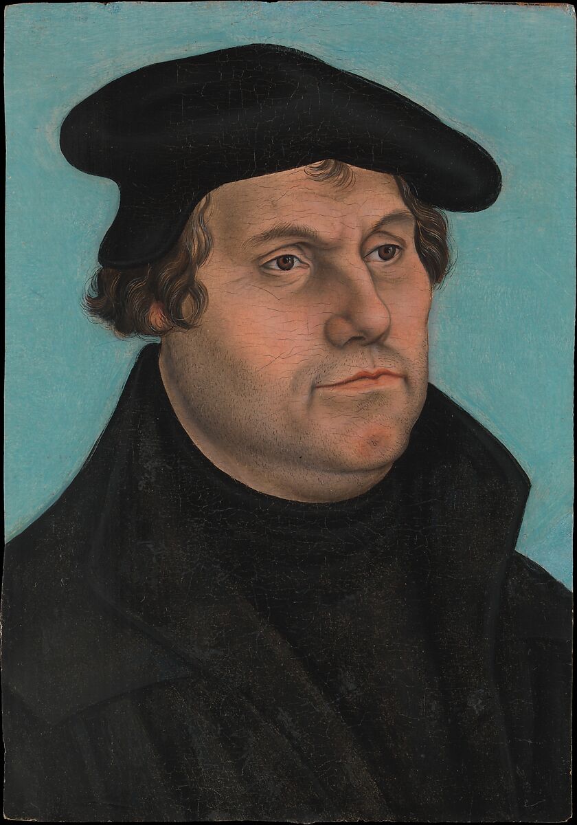 Martin Luther (1483–1546), Workshop of Lucas Cranach the Elder (German, Kronach 1472–1553 Weimar), Oil on wood 