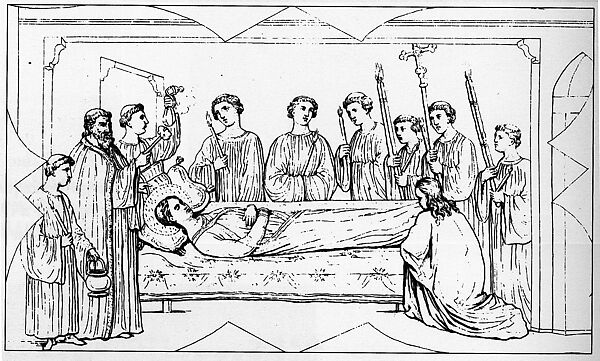 Saint Lucy and Her Mother at the Shrine of Saint Agatha; Saint Lucy Giving Alms; Saint Lucy before Paschasius; Saint Lucy Resisting Efforts to Move Her, Giovanni di Bartolommeo Cristiani (Italian, Florence, active 1367–98), Tempera on wood, gold ground