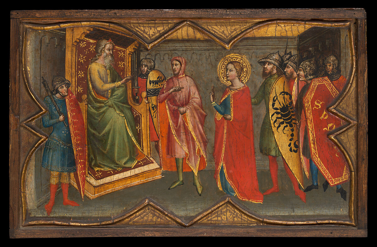 Saint Lucy and Her Mother at the Shrine of Saint Agatha; Saint Lucy Giving Alms; Saint Lucy before Paschasius; Saint Lucy Resisting Efforts to Move Her
