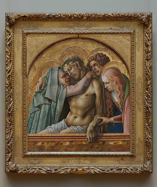 Pietà, Carlo Crivelli (Italian, Venice (?), active by 1457–died 1494/95 Ascoli Piceno), Tempera on wood, gold ground