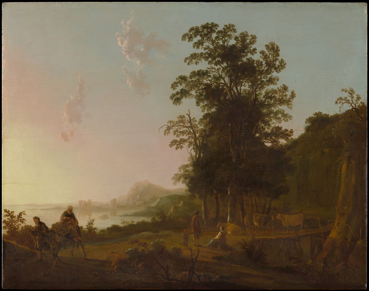 Landscape with the Flight into Egypt, Aelbert Cuyp (Dutch, Dordrecht 1620–1691 Dordrecht), Oil on wood 