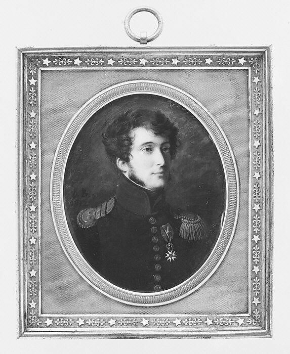 Portrait of an Officer, D. B. (French, 1812), Ivory 