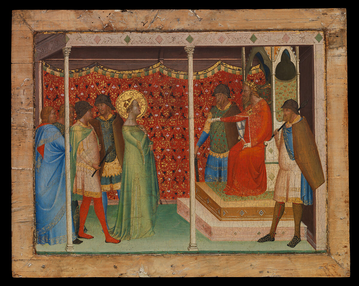 Saint Reparata before the Emperor Decius, Bernardo Daddi (Italian, Florence (?) ca. 1290–1348 Florence), Tempera on wood 
