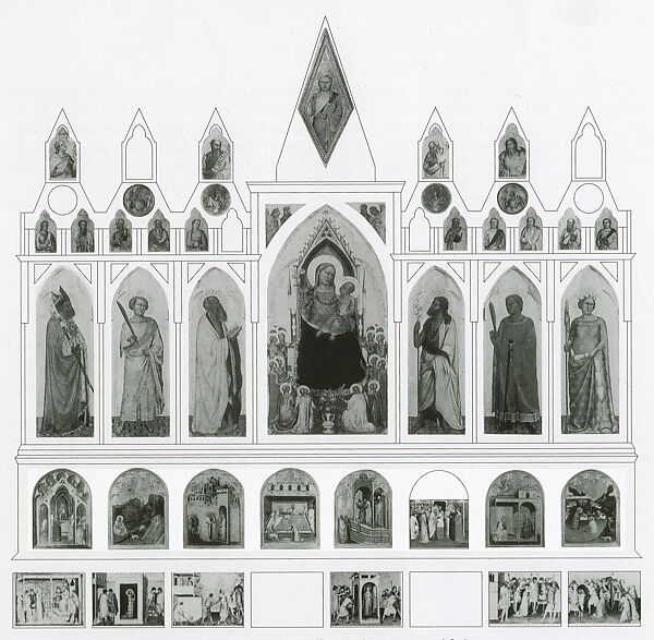 Saint Reparata Being Prepared for Execution, Bernardo Daddi (Italian, Florence (?) ca. 1290–1348 Florence), Tempera on wood, gold ground