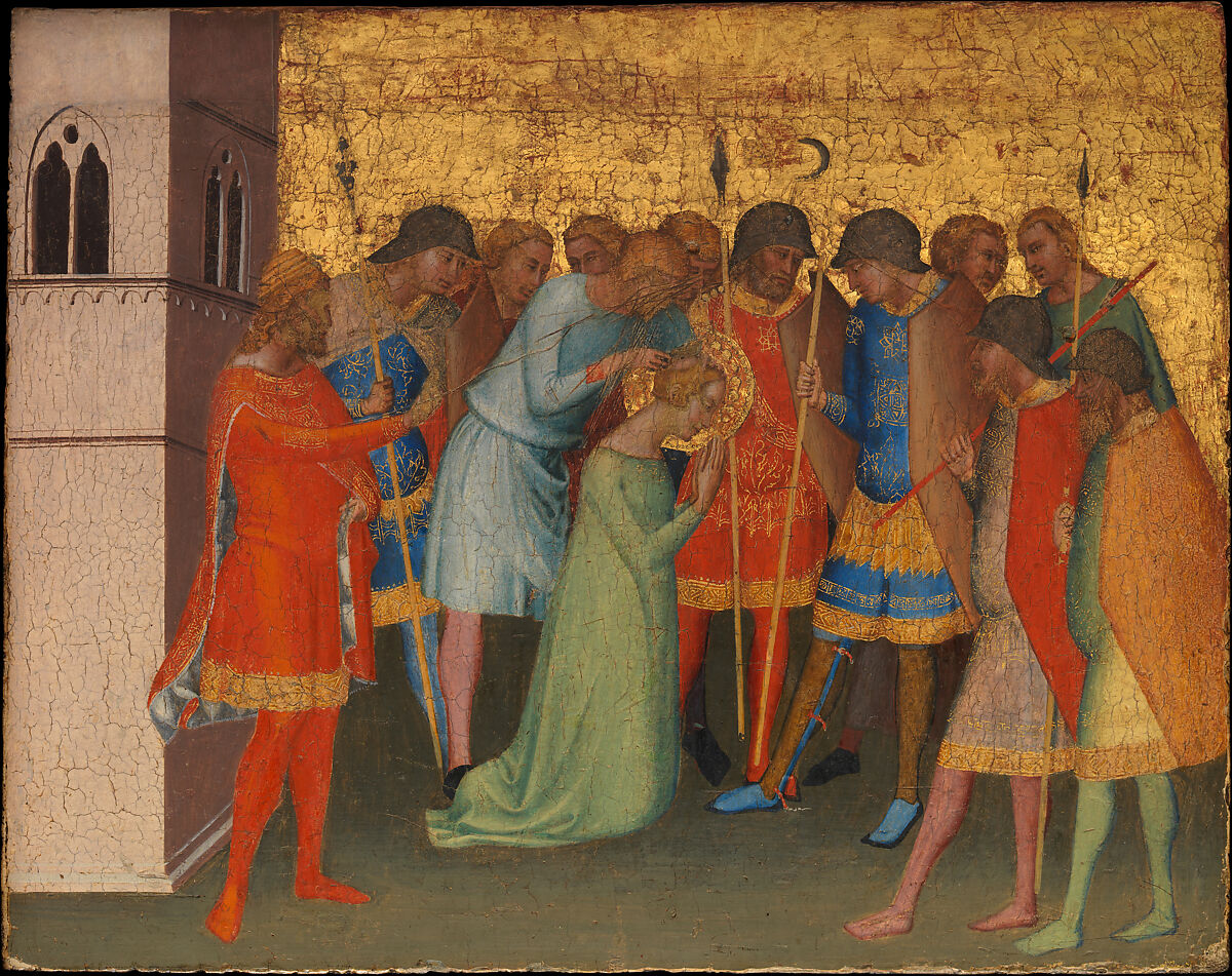 Saint Reparata Being Prepared for Execution, Bernardo Daddi  Italian, Tempera on wood, gold ground