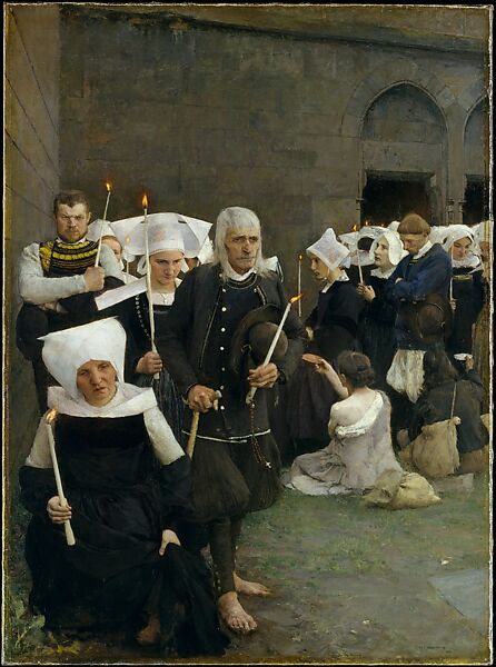 The Pardon in Brittany, Pascal-Adolphe-Jean Dagnan-Bouveret (French, Paris 1852–1929 Quincey), Oil on canvas 