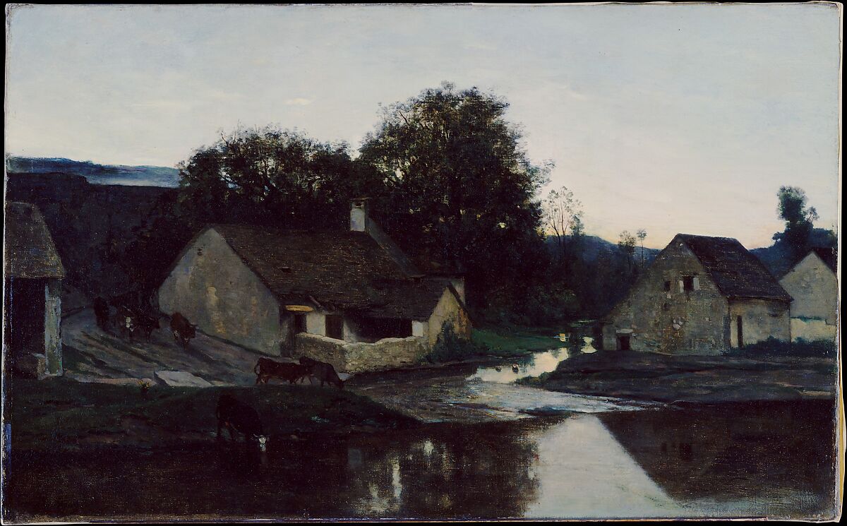 The Hamlet of Optevoz, Charles-François Daubigny (French, Paris 1817–1878 Paris), Oil on canvas 