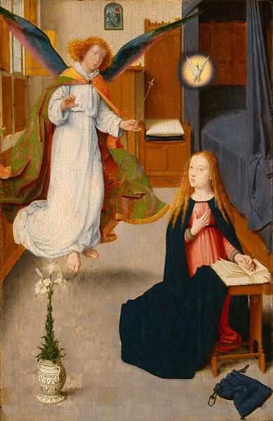 The Annunciation, Gerard David (Netherlandish, Oudewater ca. 1455–1523 Bruges), Oil on wood