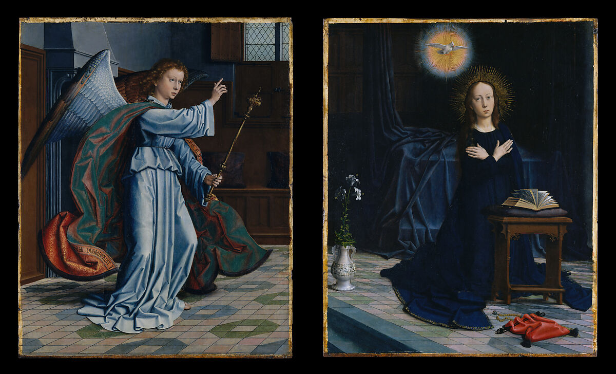 The Annunciation, Gerard David (Netherlandish, Oudewater ca. 1455–1523 Bruges), Oil on wood 