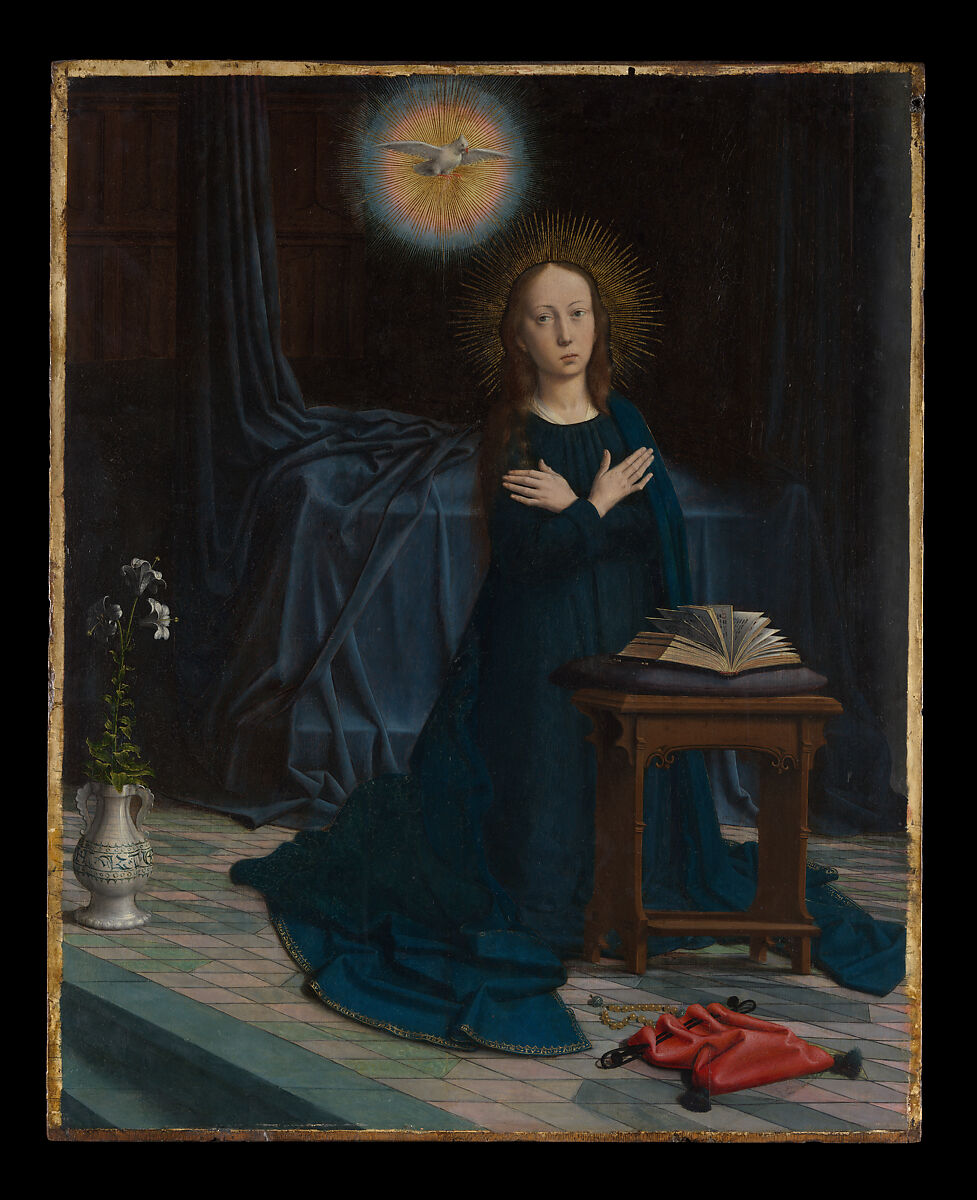 The Annunciation, Gerard David (Netherlandish, Oudewater ca. 1455–1523 Bruges), Oil on wood