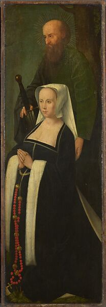 The Nativity with Donors and Saints Jerome and Leonard, Gerard David (Netherlandish, Oudewater ca. 1455–1523 Bruges), Oil on canvas, transferred from wood