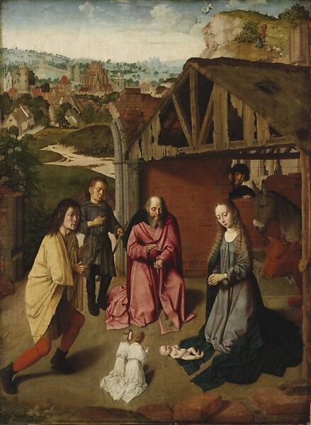 The Nativity, Gerard David (Netherlandish, Oudewater ca. 1455–1523 Bruges), Oil on wood
