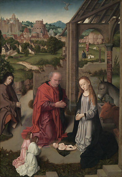 The Nativity, Gerard David (Netherlandish, Oudewater ca. 1455–1523 Bruges), Oil on wood