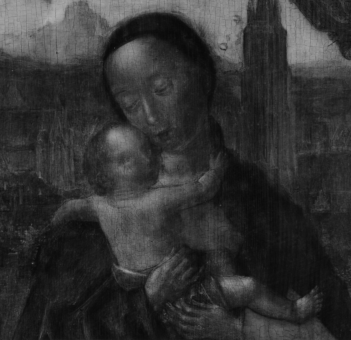 Virgin and Child with Four Angels, Gerard David (Netherlandish, Oudewater ca. 1455–1523 Bruges), Oil on wood