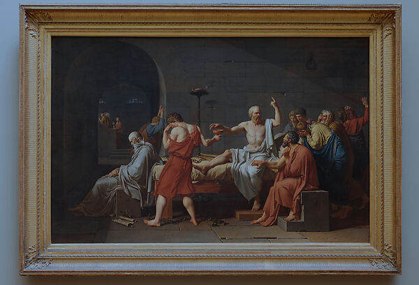 The Death of Socrates, Jacques Louis David (French, Paris 1748–1825 Brussels), Oil on canvas