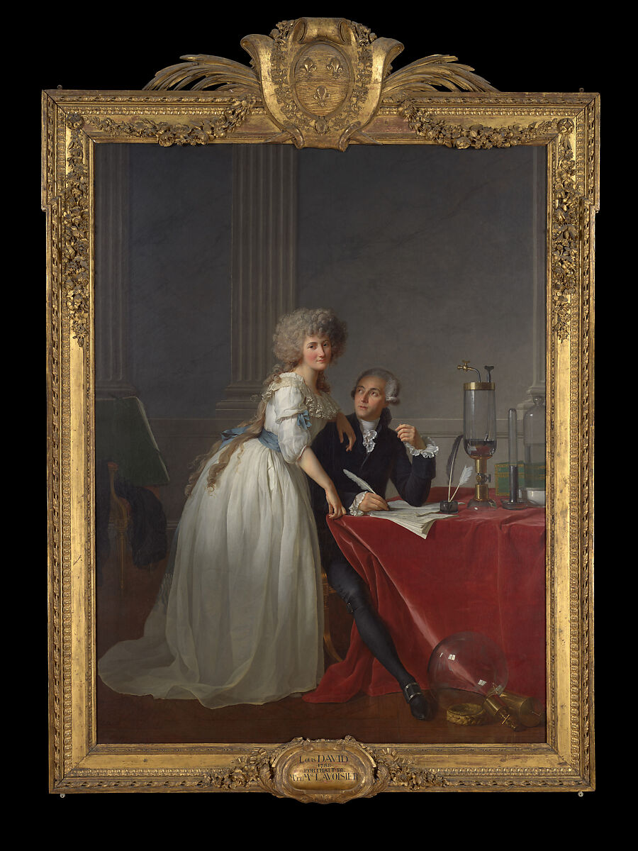 Antoine Laurent Lavoisier (1743–1794) and Marie Anne Lavoisier (Marie Anne Pierrette Paulze, 1758–1836), Jacques Louis David (French, Paris 1748–1825 Brussels), Oil on canvas