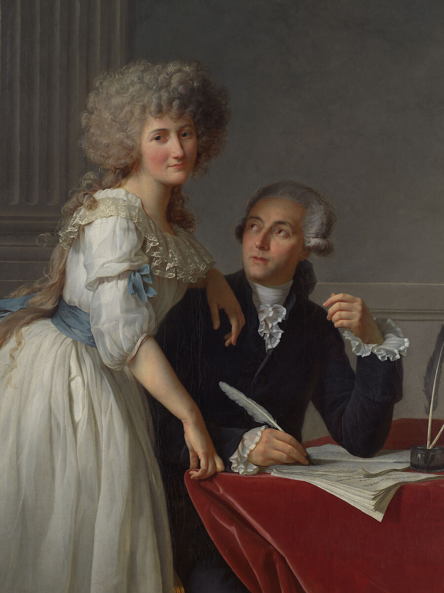 Antoine Laurent Lavoisier (1743–1794) and Marie Anne Lavoisier (Marie Anne Pierrette Paulze, 1758–1836), Jacques Louis David (French, Paris 1748–1825 Brussels), Oil on canvas
