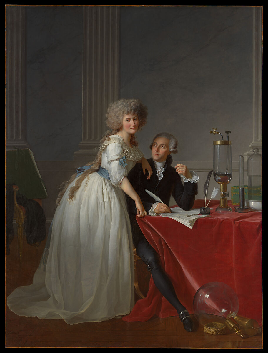Antoine Laurent Lavoisier (1743–1794) and Marie Anne Lavoisier (Marie Anne Pierrette Paulze, 1758–1836), Jacques Louis David (French, Paris 1748–1825 Brussels), Oil on canvas 