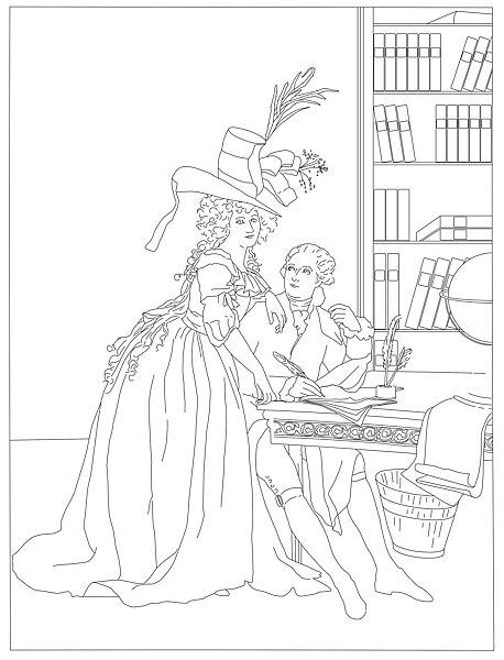 Antoine Laurent Lavoisier (1743–1794) and Marie Anne Lavoisier (Marie Anne Pierrette Paulze, 1758–1836), Jacques Louis David (French, Paris 1748–1825 Brussels), Oil on canvas