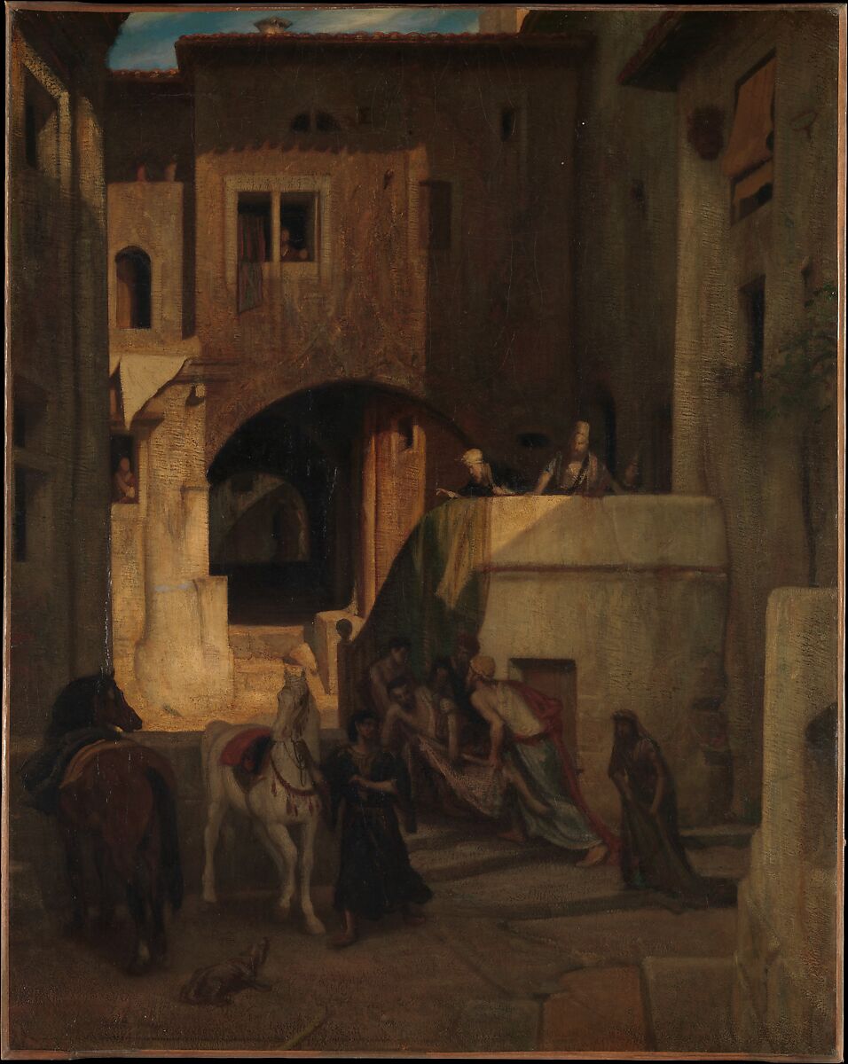 The Good Samaritan, Alexandre-Gabriel Decamps (French, Paris 1803–1860 Fontainebleau), Oil on canvas 