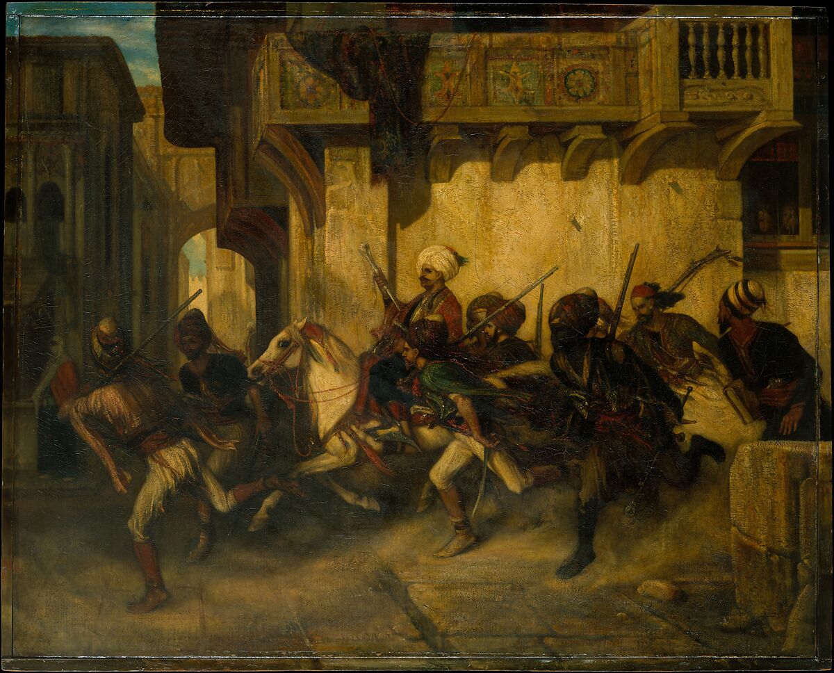 The Turkish Patrol, Alexandre-Gabriel Decamps (French, Paris 1803–1860 Fontainebleau), Oil on canvas 