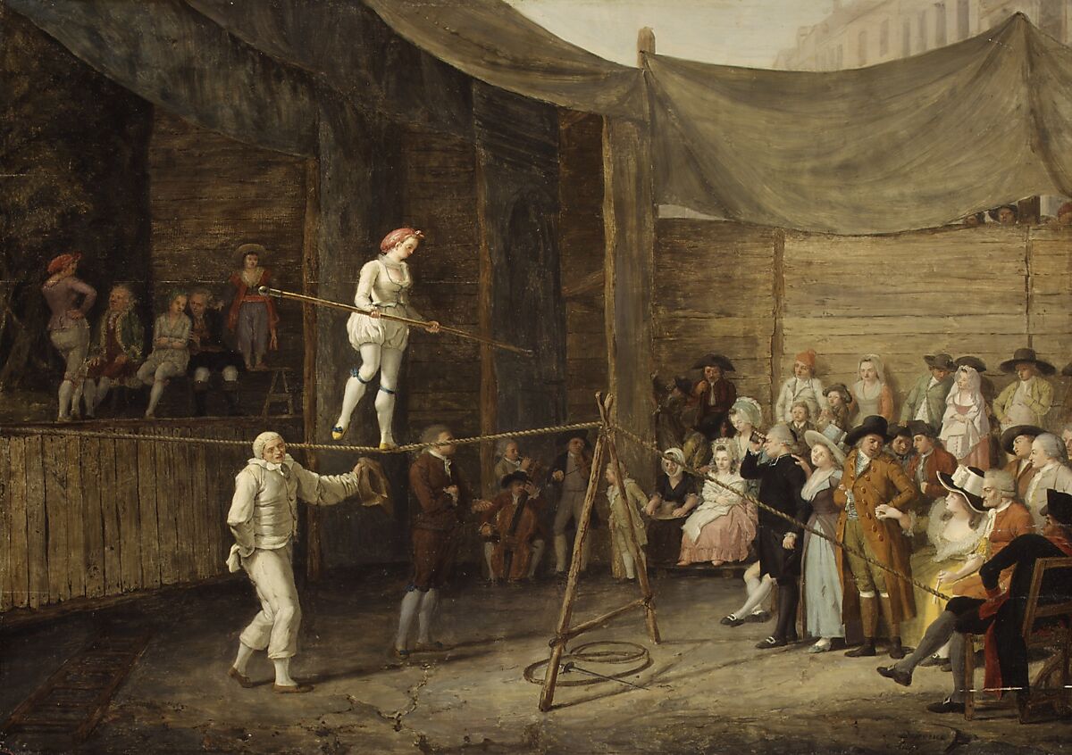 The Rope Dance, Léonard Defrance (Flemish, 1735–1805), Oil on wood 