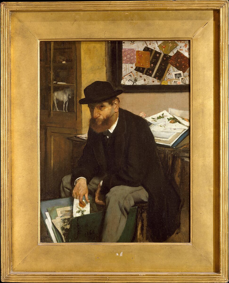 The Collector of Prints, Edgar Degas (French, Paris 1834–1917 Paris), Oil on canvas