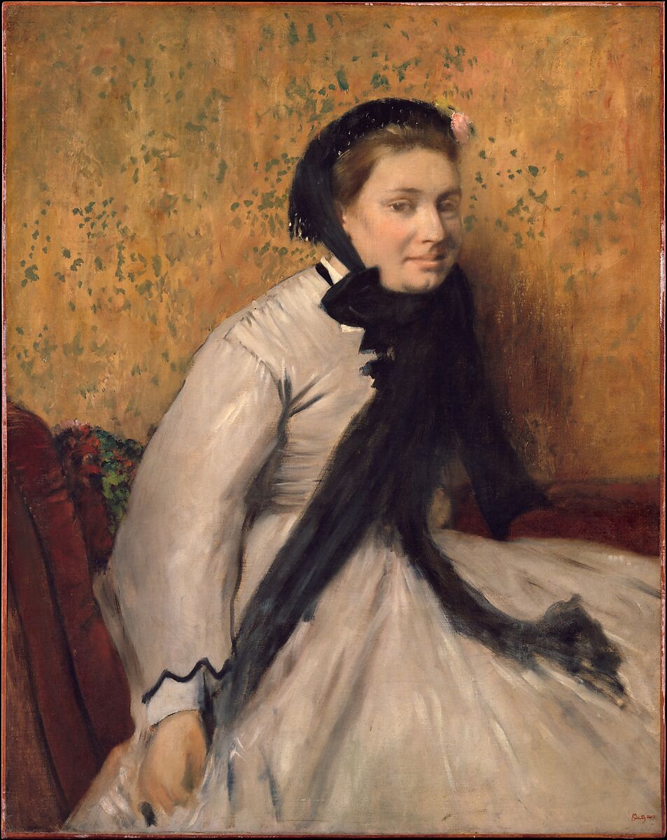Portrait of a Woman in Gray, Edgar Degas (French, Paris 1834–1917 Paris), Oil on canvas 