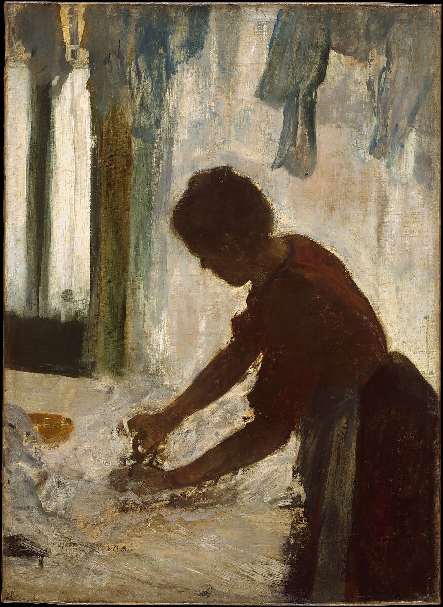 A Woman Ironing, Edgar Degas (French, Paris 1834–1917 Paris), Oil on canvas 