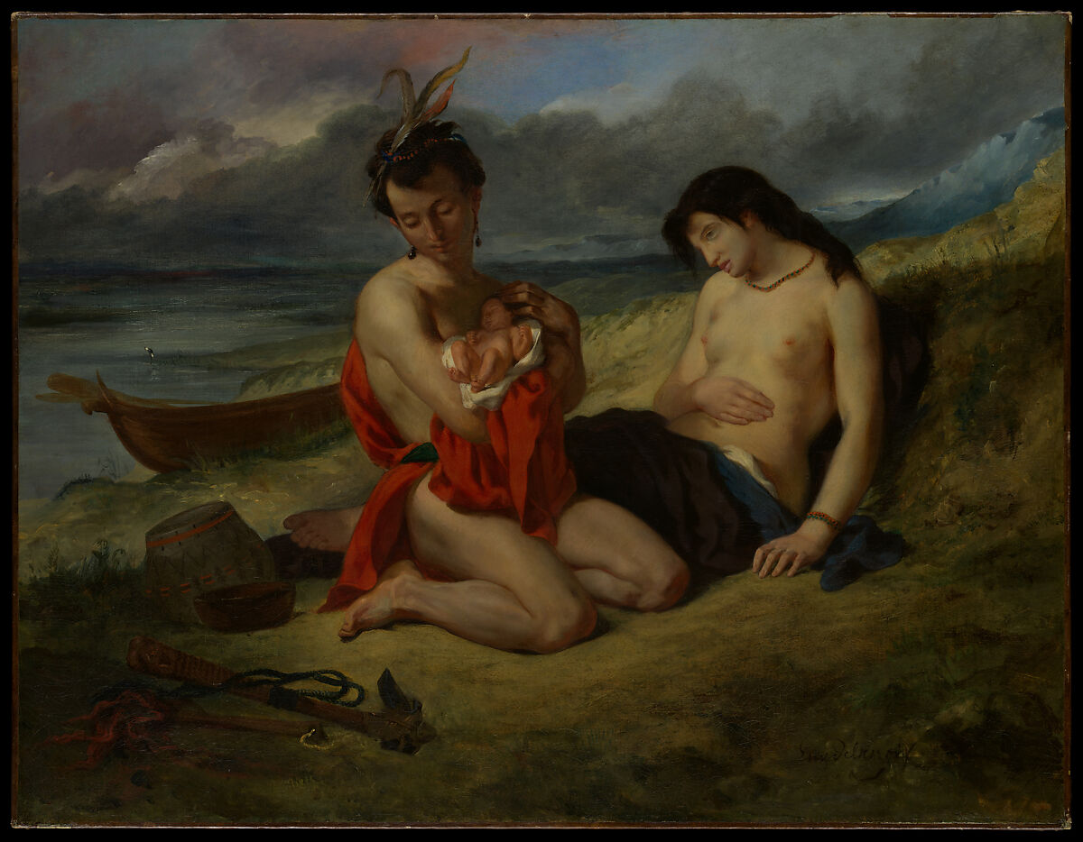 The Natchez, Eugène Delacroix (French, Charenton-Saint-Maurice 1798–1863 Paris), Oil on canvas 