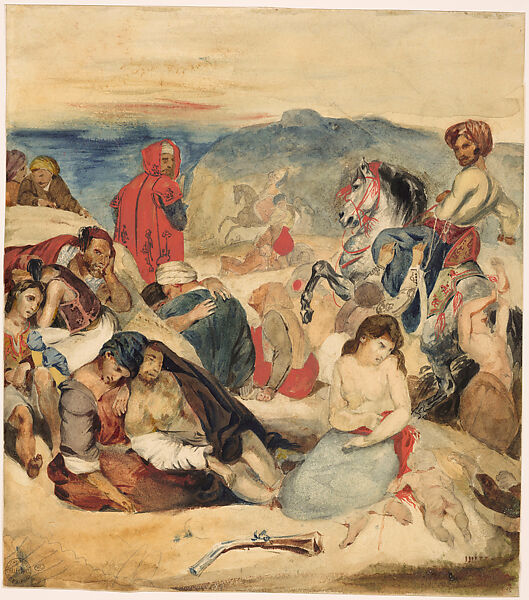 The Natchez, Eugène Delacroix (French, Charenton-Saint-Maurice 1798–1863 Paris), Oil on canvas