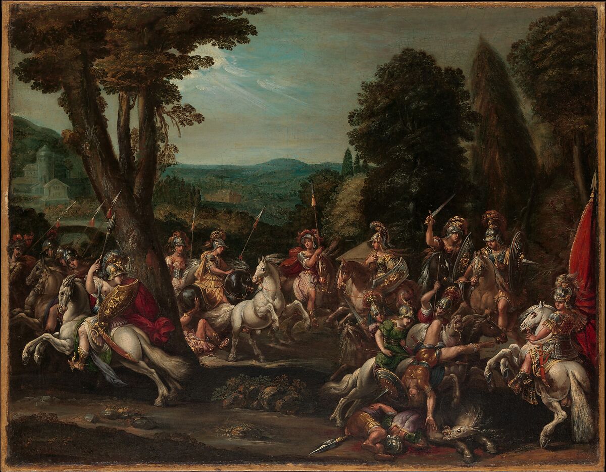 Triumph of the Amazons, Claude Déruet (French, Nancy ca. 1588–1660 Nancy), Oil on canvas 