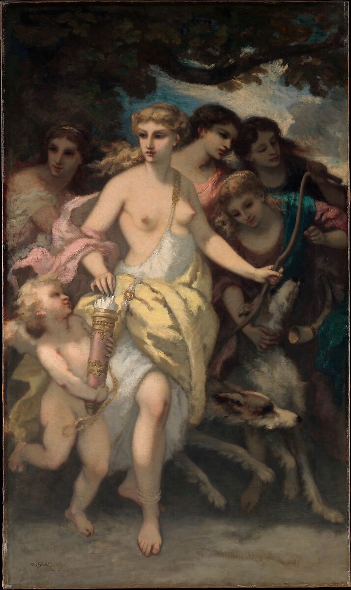 Diana, Narcisse-Virgile Diaz de la Peña (French, Bordeaux 1808–1876 Menton), Oil on canvas 