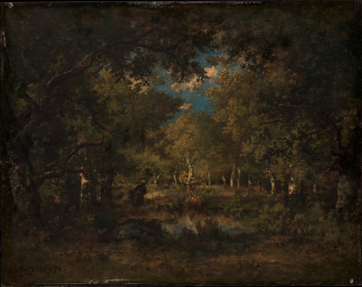 The Forest of Fontainebleau, Narcisse-Virgile Diaz de la Peña (French, Bordeaux 1808–1876 Menton), Oil on wood 