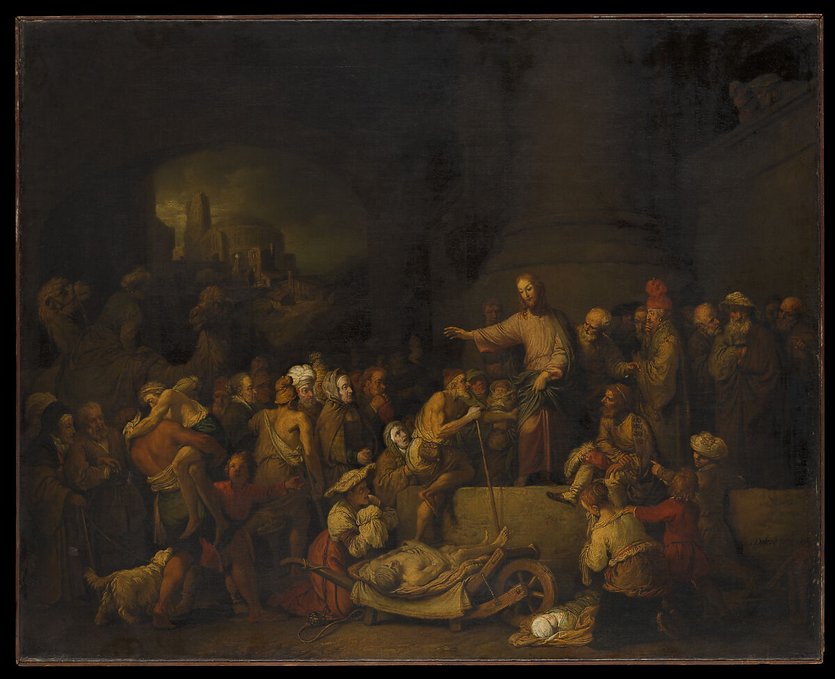 Christ Healing the Sick, Christian Wilhelm Ernst Dietrich (German, Weimar 1712–1774 Dresden), Oil on canvas 