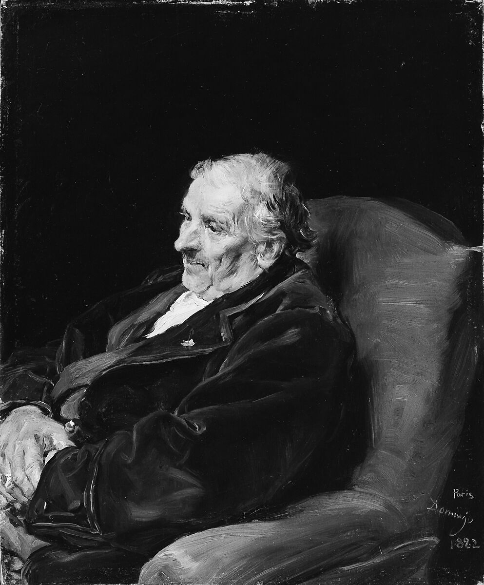 Portrait of an Old Man, Francisco Domingo y Marqués (Spanish, Valencia 1842–1920 Madrid), Oil on wood 