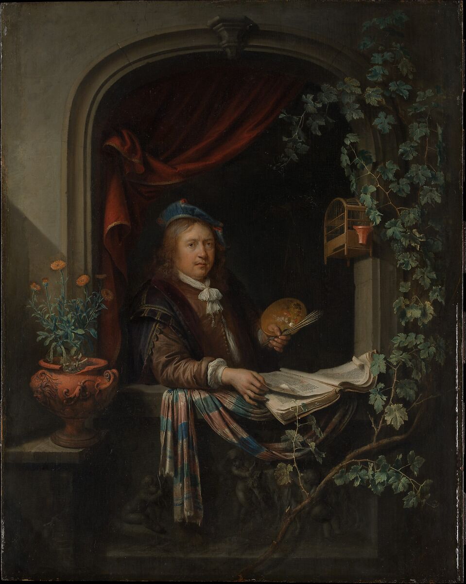 Self-Portrait, Gerrit Dou (Dutch, Leiden 1613–1675 Leiden), Oil on wood 