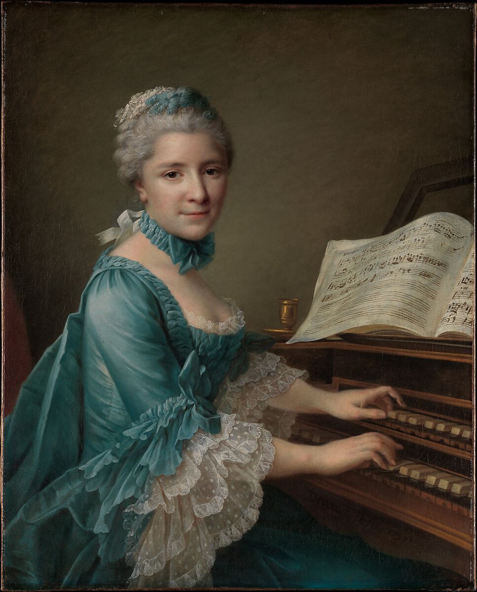 Portrait of a Woman, Said to be Madame Charles Simon Favart (Marie Justine Benoîte Duronceray, 1727–1772), François Hubert Drouais (French, Paris 1727–1775 Paris), Oil on canvas 