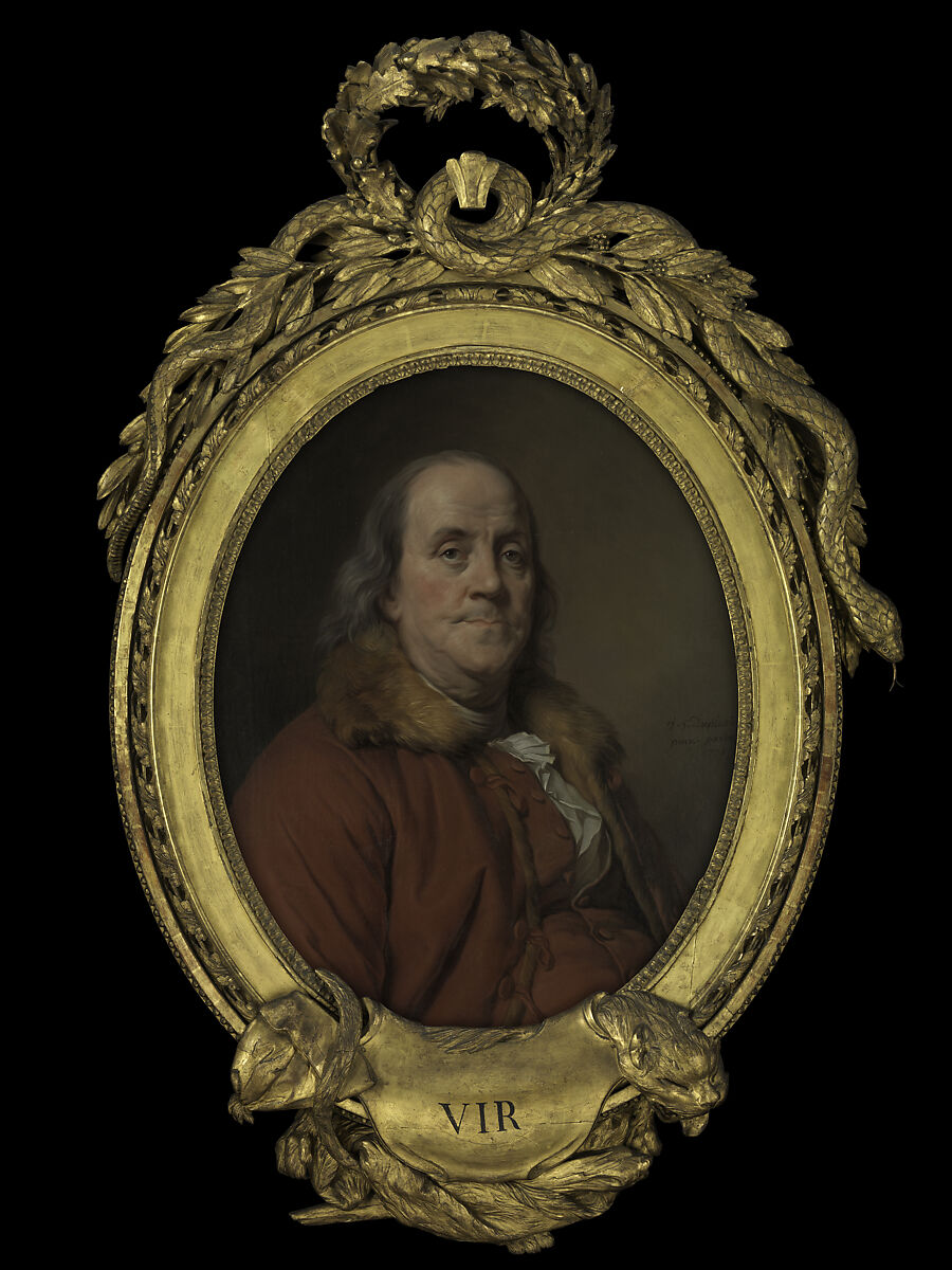 Benjamin Franklin (1706–1790), Joseph Siffred Duplessis (French, Carpentras 1725–1802 Versailles), Oil on canvas 