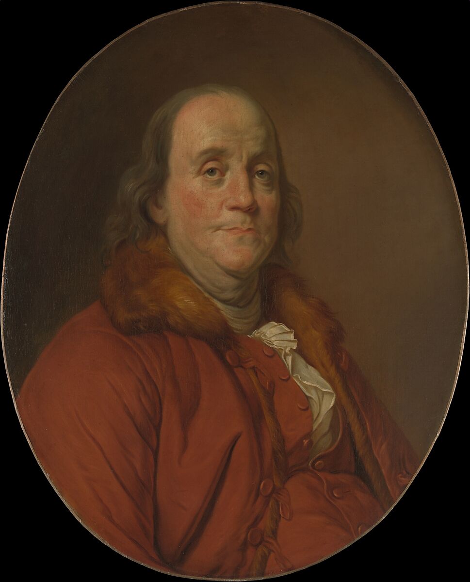 Benjamin Franklin (1706–1790), Workshop of Joseph Siffred Duplessis (French, Carpentras 1725–1802 Versailles), Oil on canvas 