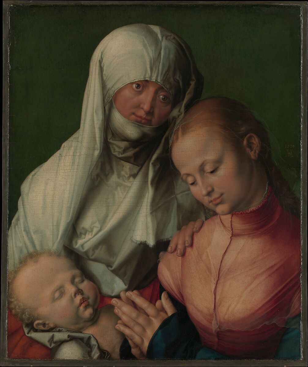 Virgin and Child with Saint Anne, Albrecht Dürer (German, Nuremberg 1471–1528 Nuremberg), Oil on linden 