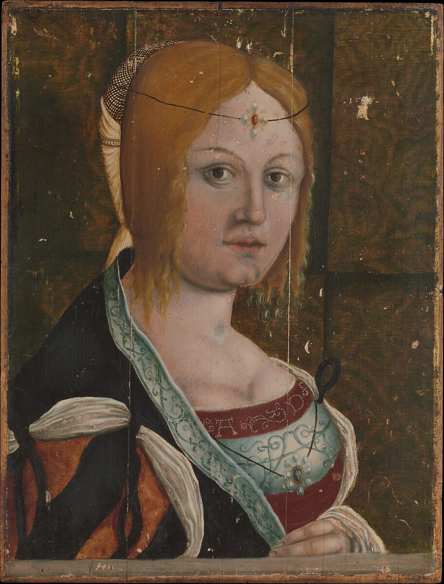 Portrait of an Italian Woman, German Painter (active first third 16th century), Oil on linden 