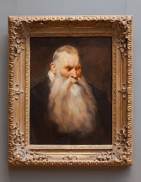 Study Head of an Old Man with a White Beard, Anthony van Dyck (Flemish, Antwerp 1599–1641 London), Oil on wood