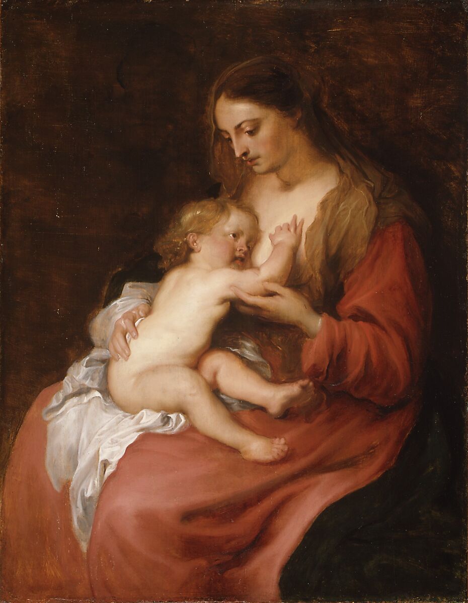 Virgin and Child, Anthony van Dyck  Flemish, Oil on wood