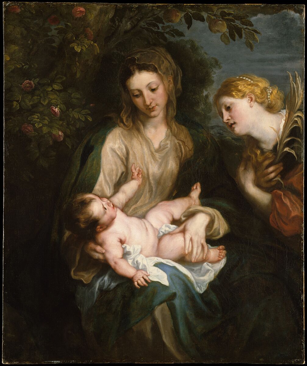 Virgin and Child with Saint Catherine of Alexandria, Anthony van Dyck (Flemish, Antwerp 1599–1641 London), Oil on canvas 