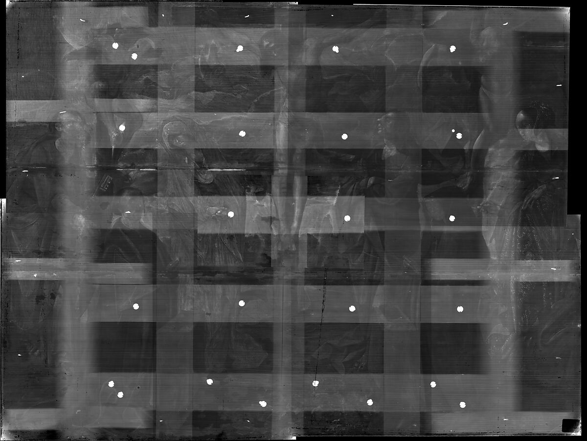 The Crucifixion with Donors and Saints Peter and Margaret of Antioch, Workshop of Cornelis Engebrechtsz (Netherlandish, ca. 1460/62–1527), Oil on wood